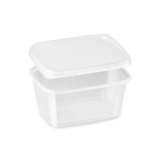 Miska (PP) hranatá priehľadná 250ml + viečko [250 sád]