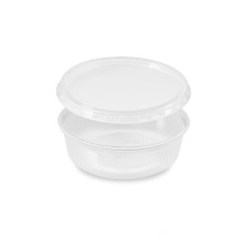 Miska (PP) okrúhla priehľadná 125ml + viečko [250 sád]