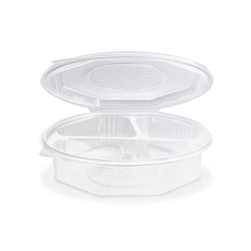 PP817 - Menu misa (PP) Ripboxx Meal 3dielna osemboká priehľadná 930ml [25 ks]