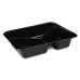 PP910 - Menu misa (PP) Foodyboxx extra-pevná 3dielná čierna 227 x 178 x 49 mm [50 ks]