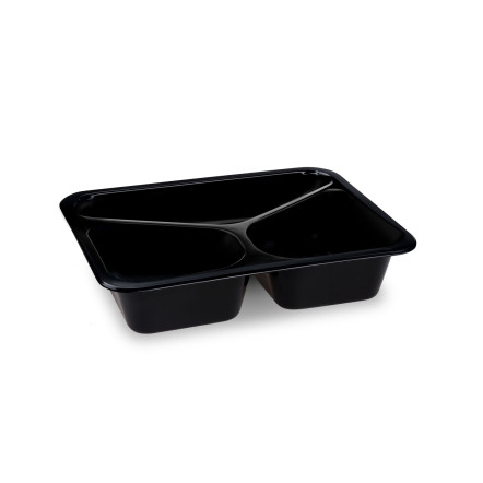 Menu misa reware lunch opakovane použiteľná 3dielná čierna 227 x 178 x 49 mm