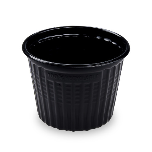 PP989 - Miska (PP) Reware Snack opakovane použiteľná čierna Ø115mm 520ml [25 ks]