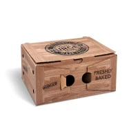 Burger box 2dielny kraft s potlačou 210 x 160 x 100 mm