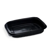 Menu misa do mikrovlnky economy nedelená čierna 240 x 210 mm 1200ml