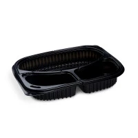 Menu misa do mikrovlnky economy 3dielna čierna 240 x 210 mm 1000ml