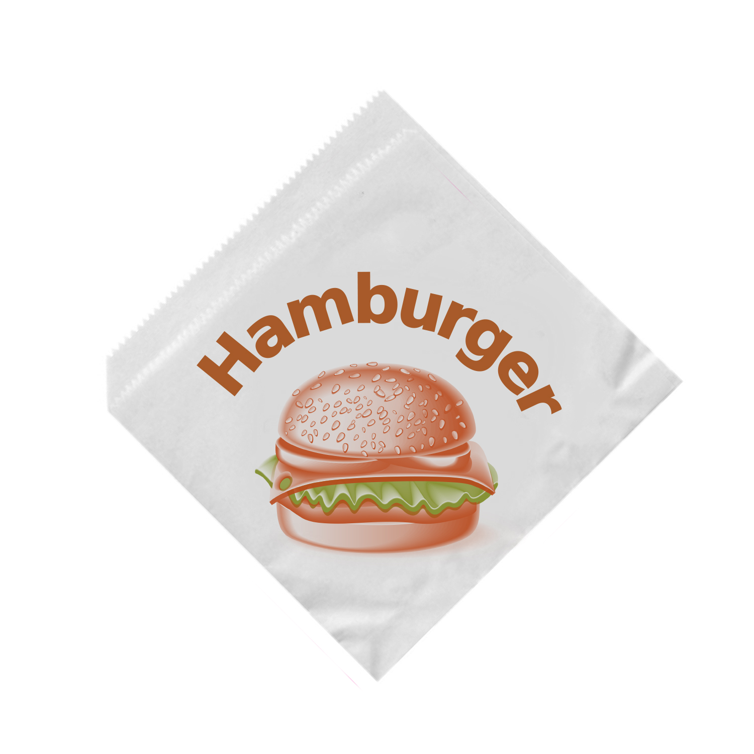 Papierové vrecko hamburger 16 x 16 cm