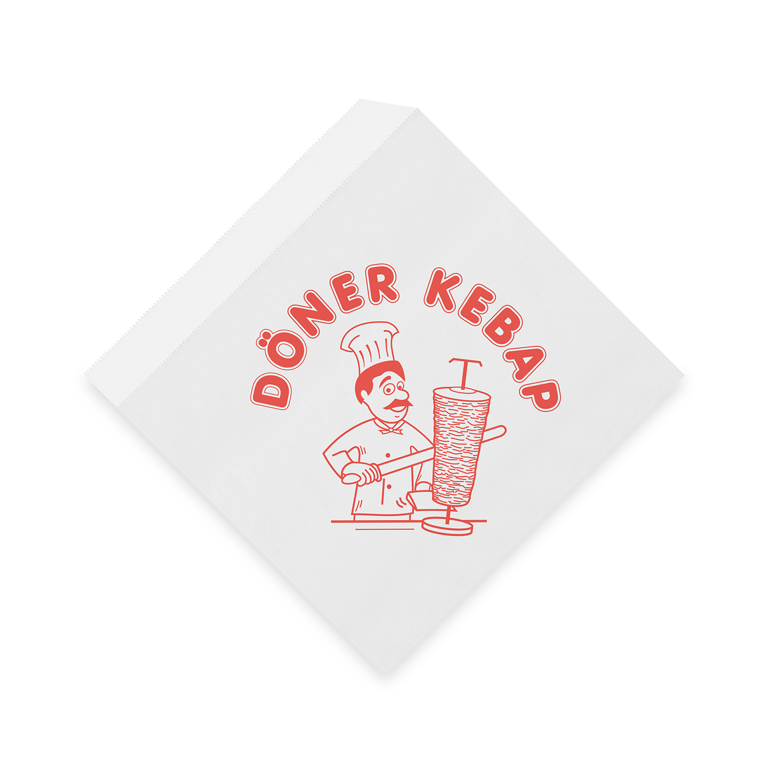 Papierové vrecko kebap 16 x 16 cm