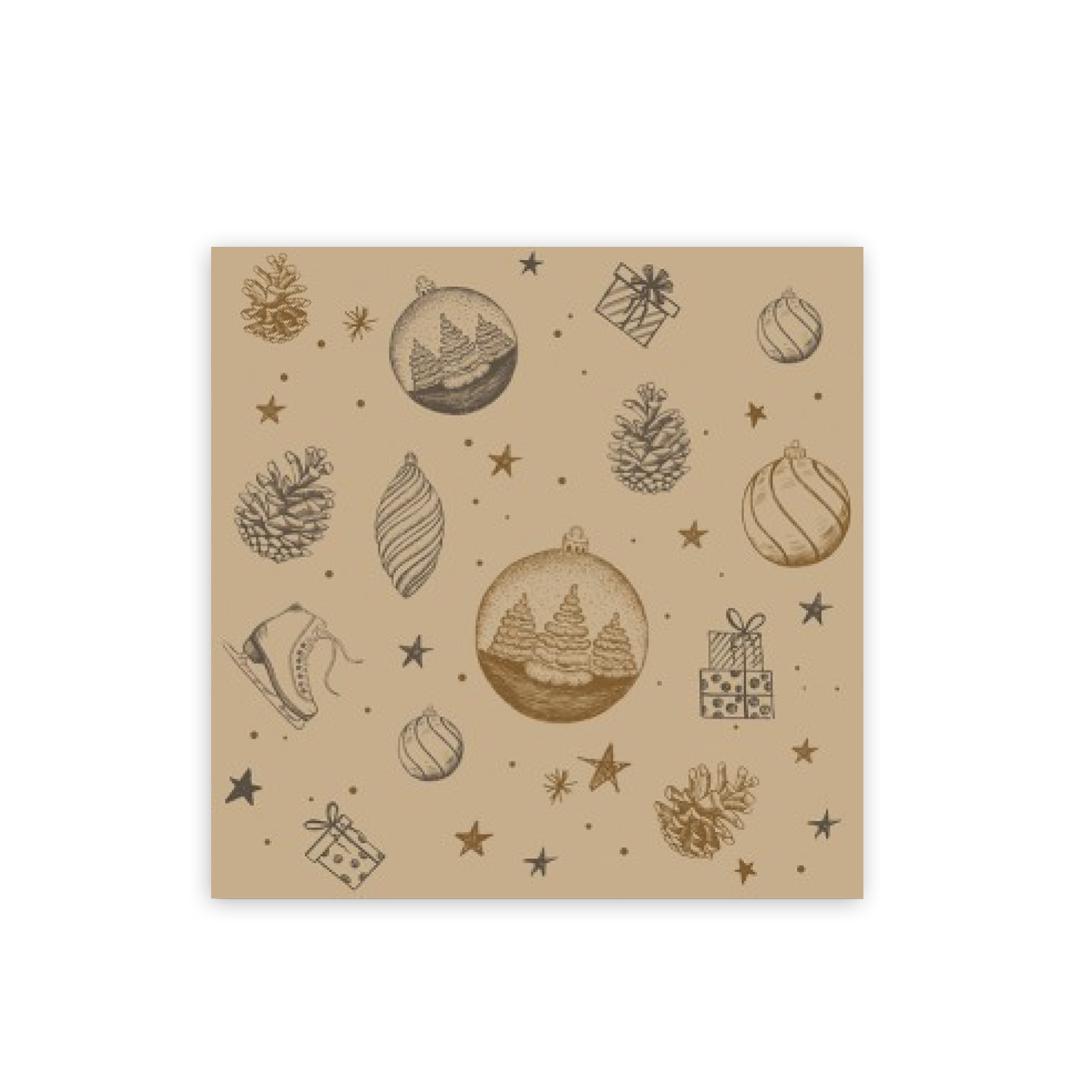 Obrúsok 3vrstvý vianoce 33 x 33 cm